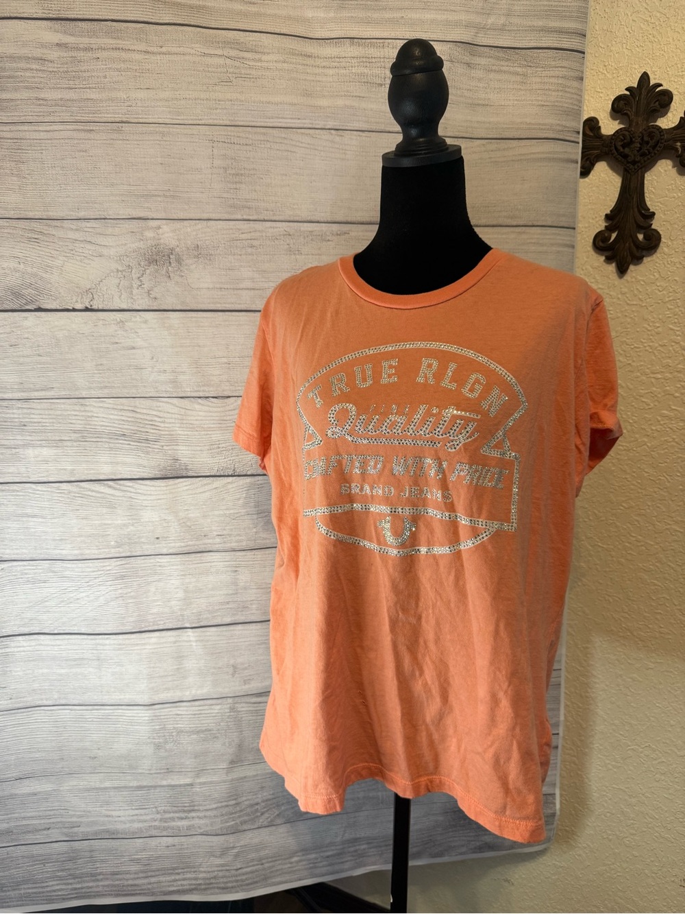 True Religion Orange Graphic Tee